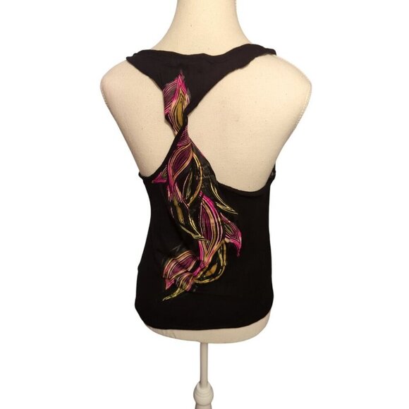 Baby Phat Vintage Women's Size Small Black Twist Back Tank Top - Picture 3 of 7